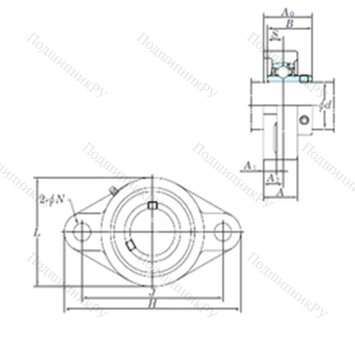 Подшипниковый узел шариковый радиальный UCFLX 10-31