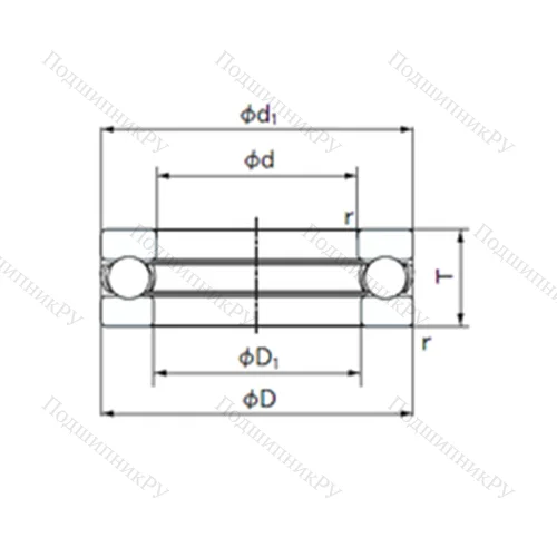 Подшипник шариковый упорный 3920