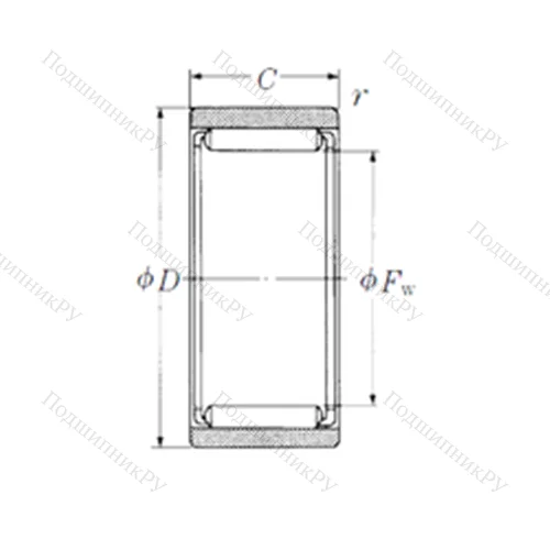 Подшипник игольчатый радиальный RNAF 142213