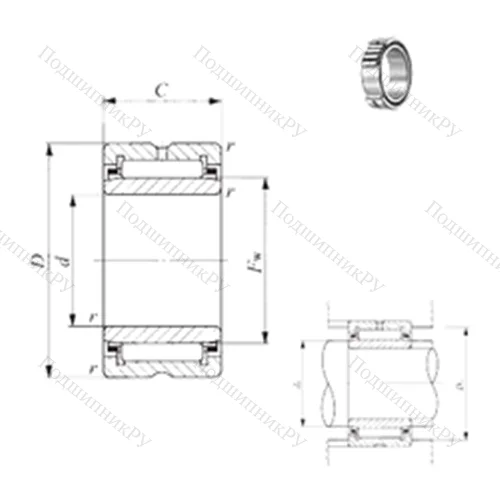 Подшипник игольчатый радиальный TAFI 284220