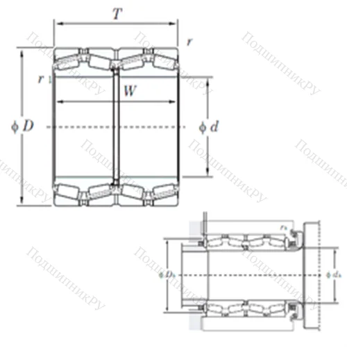 Подшипник роликовый радиально-упорный 47324 от производителя  KOYO Подшипник роликовый радиально-упорный 47324 от производителя  KOYO