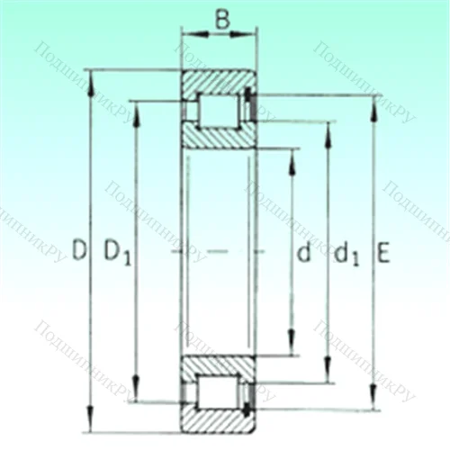 Подшипник роликовый радиальный SL 182944 от производителя  NBS