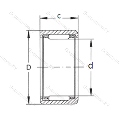 Подшипник игольчатый радиальный HK 6020