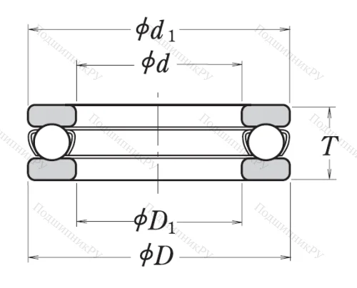Упорный шариковый подшипник 51218 от производителя  NSK