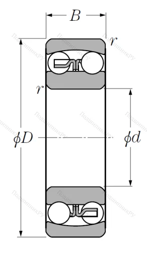 Двухрядный шариковый подшипник 1202 S от производителя  NTN