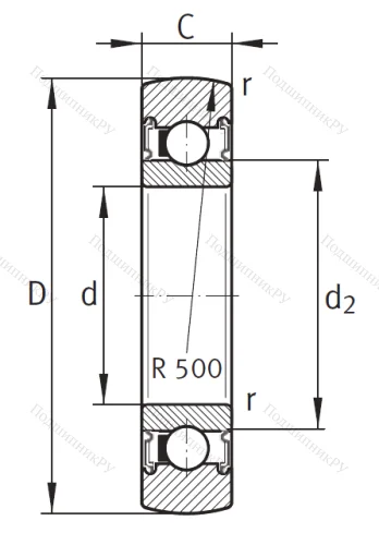 Подшипник LR 207 2RSR от производителя  INA Подшипник LR 207 2RSR от производителя  INA