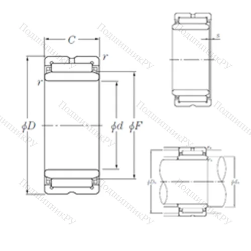 Подшипник игольчатый радиальный NK 60/35R+IR 55?60?35
