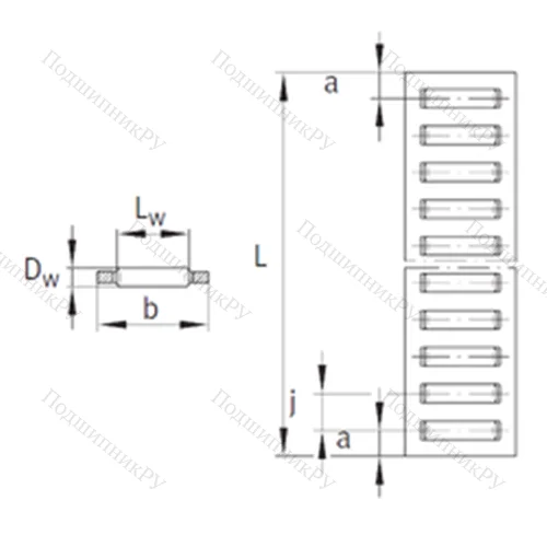 Подшипник игольчатый упорный BF 5032