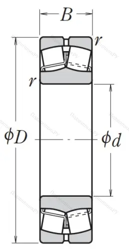 Сферический роликовый подшипник 22210 EAE 4 C 3 от производителя  NSK