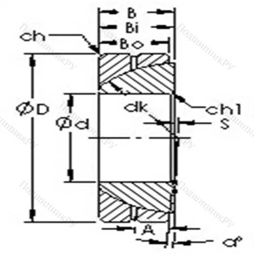 Подшипник скольжения сферический GAC 95S от производителя  AST