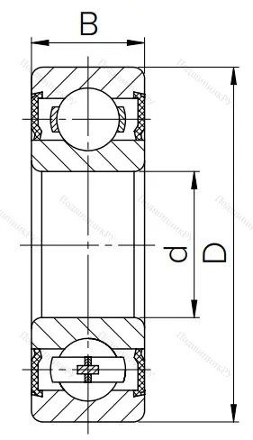 Миниатюрный шариковый подшипник 6-180026 С17 в Пензе