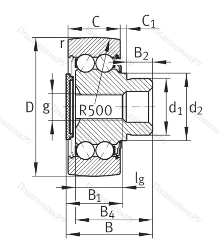 Подшипник ZL 5206 DRS от производителя  INA Подшипник ZL 5206 DRS от производителя  INA