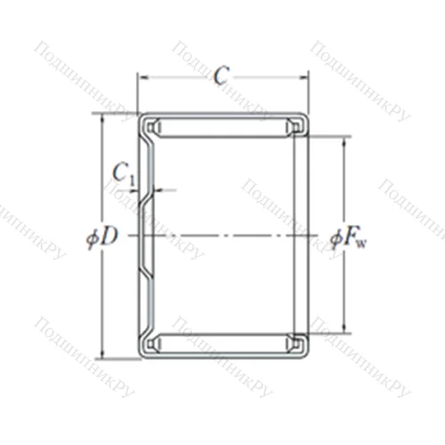 Подшипник игольчатый радиальный MF-3520