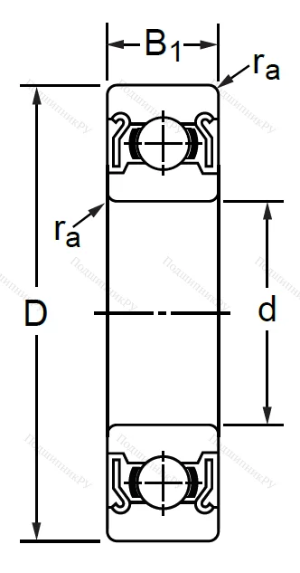 Дюймовый шариковый подшипник RMS 15 ZZ (MJ 1-7/8-2Z) в Пензе