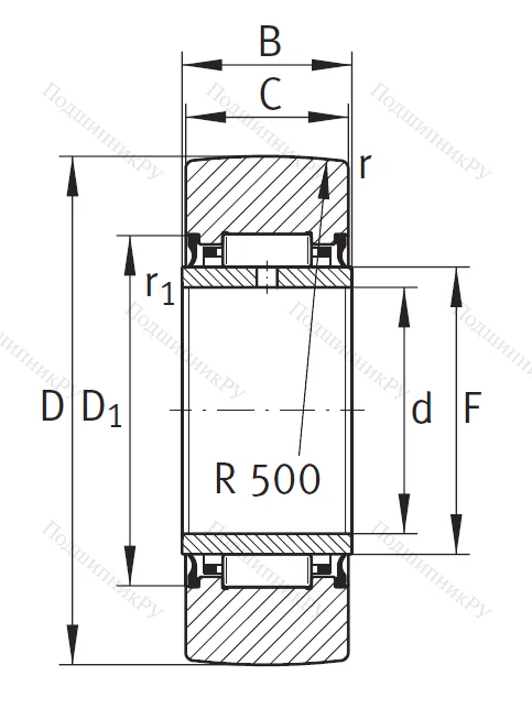 Подшипник NA 2208 2RSR