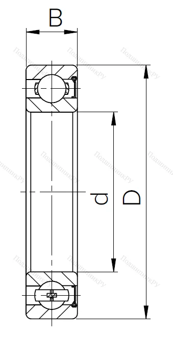 Шариковый однорядный подшипник 60101 (6001 Z) в Пензе