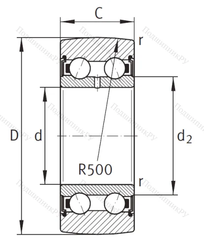 Подшипник LR 5201 2RS от производителя  INA Подшипник LR 5201 2RS от производителя  INA