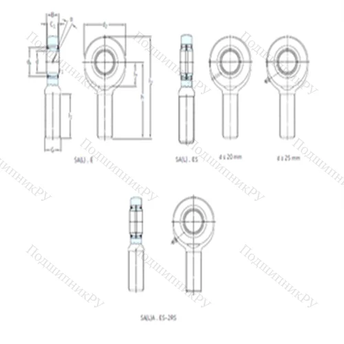 Подшипник скольжения сферический SALA 40ES-2RS от производителя  SKF