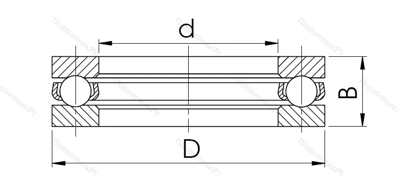 Упорный шариковый подшипник 8310 (51310) в Пензе