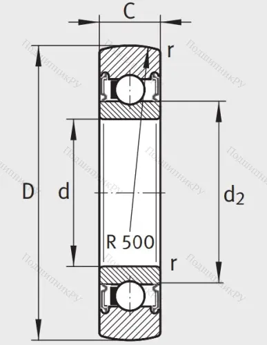 Подшипник LR 201 2RSR от производителя  INA Подшипник LR 201 2RSR от производителя  INA