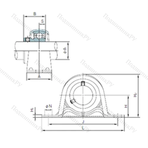 Подшипниковый узел шариковый радиальный BPP 4