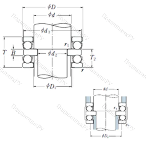 Подшипник шариковый упорный 52415 от производителя  NSK