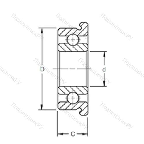 Подшипник шариковый радиальный F 61703