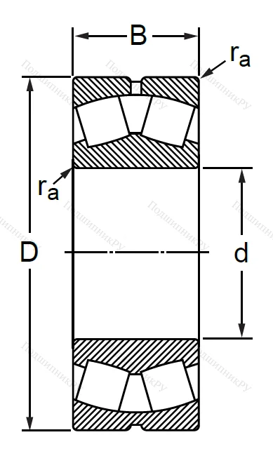 Сферический роликовый подшипник 53512 АН (22212 CCW 33) в Пензе