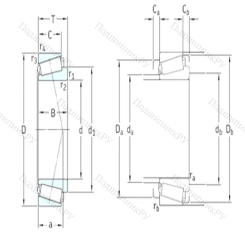 Подшипник роликовый радиально-упорный T 2DD 065/Q от производителя  SKF