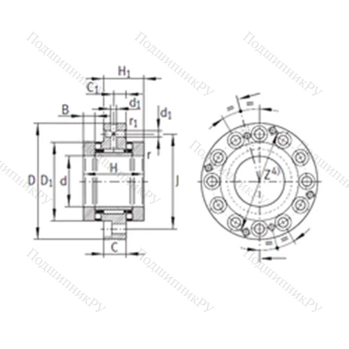 Подшипник комбинированный ZARF 3080-TV от производителя  INA