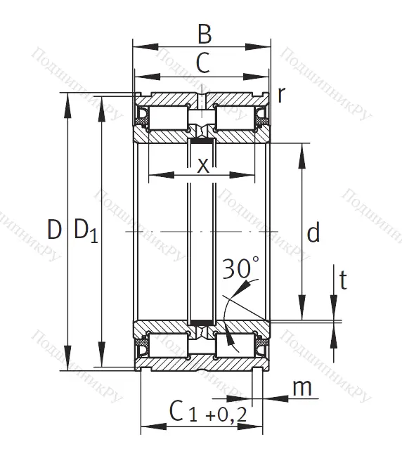 Двухрядный роликовый подшипник SL 04 5010 PP 2NR