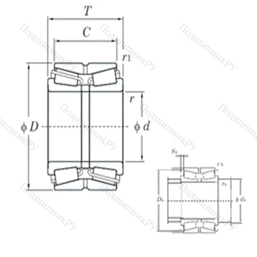 Подшипник роликовый радиально-упорный 46272 от производителя  KOYO Подшипник роликовый радиально-упорный 46272 от производителя  KOYO