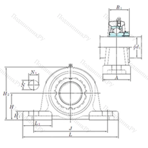 Подшипниковый узел шариковый радиальный UKP 218