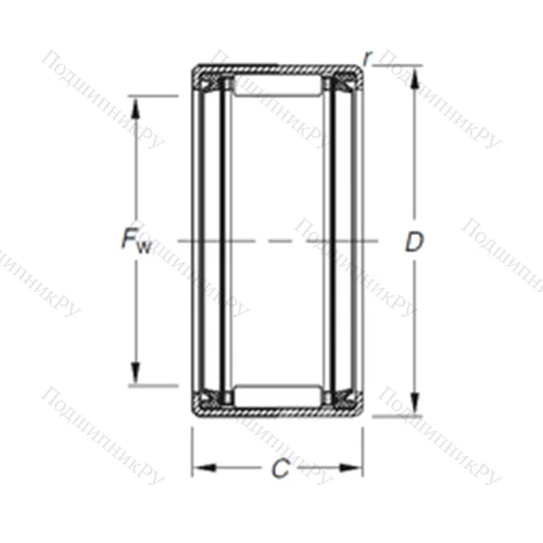 Подшипник игольчатый радиальный JTT-1614