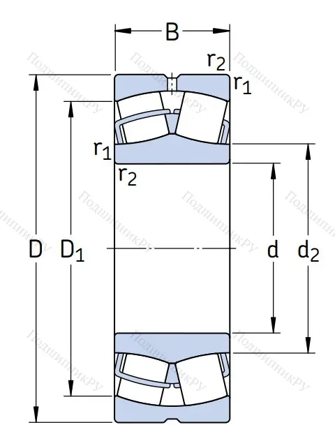 Сферический роликовый подшипник 22330 CC/W 33