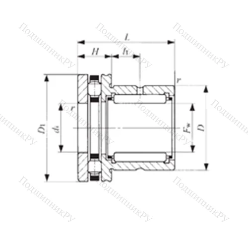 Подшипник комбинированный NBX 4032 от производителя  IKO