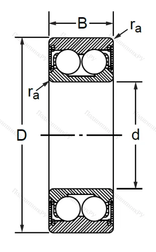 Радиально-упорный шариковый подшипник 3056207 2RS (3207 A 2RSTN) в Пензе