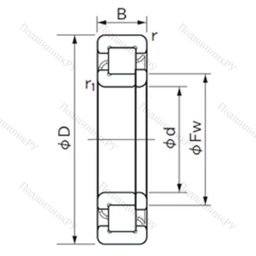 Подшипник роликовый радиальный NUP 2236