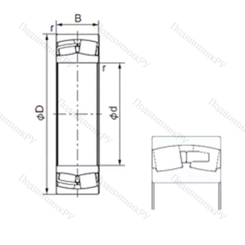 Подшипник роликовый радиальный 22232E