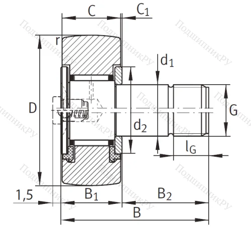 Подшипник KR 16 X PP A от производителя  INA Подшипник KR 16 X PP A от производителя  INA