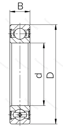 Шариковый однорядный подшипник 180609 T (62309 2RST) в Пензе