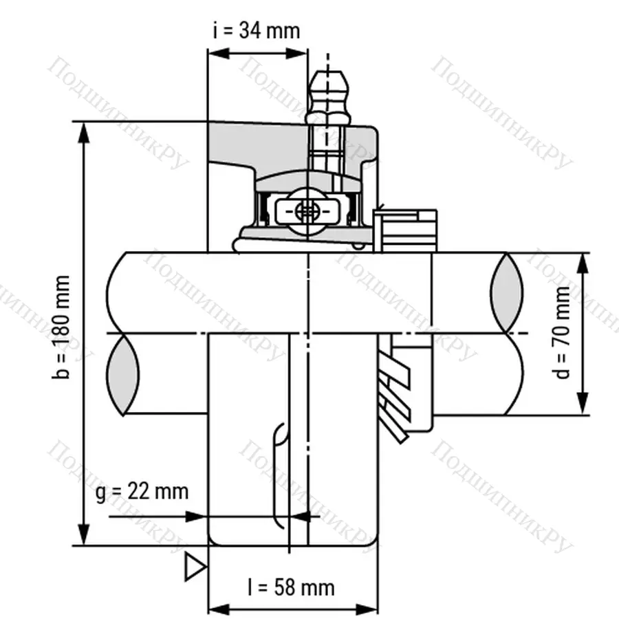 Подшипниковый узел UKFL 216+H 2316 - Вал: 70 мм