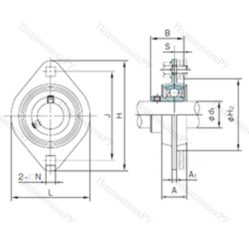 Подшипниковый узел шариковый радиальный BPFL 4