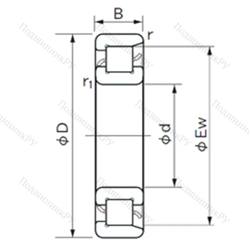 Подшипник роликовый радиальный NF 430