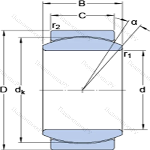 Радиальные сферические подшипники скольжения с контактными поверхностями сталь/сталь, требующие техобслуживания
