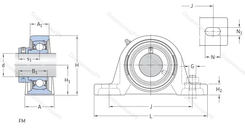 Подшипниковый корпус SY 505 M (P 205) в Пензе