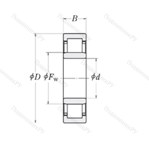 Подшипник роликовый радиальный LLRJ 3
