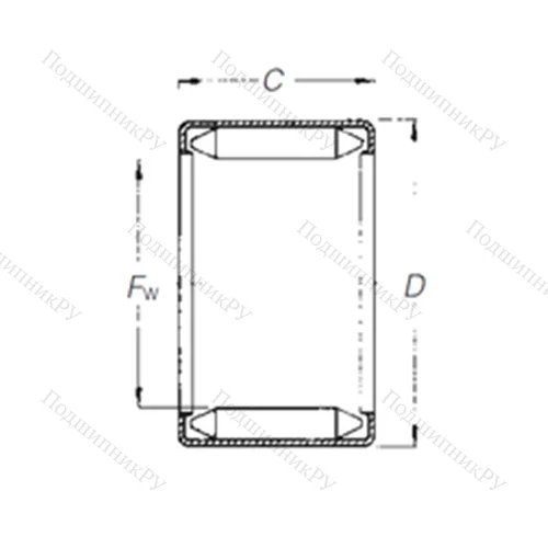 Подшипник игольчатый радиальный DL 15 12