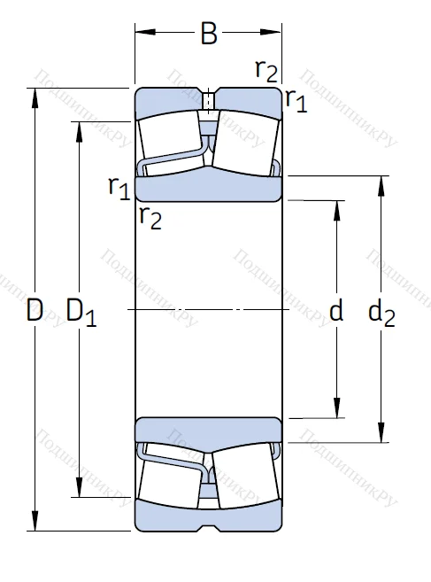 Сферический роликовый подшипник 22319 E/C 3
