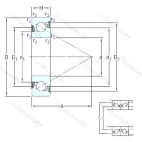 Подшипник шариковый упорно-радиальный BSD 4090 CG-2RZ от производителя  SKF
